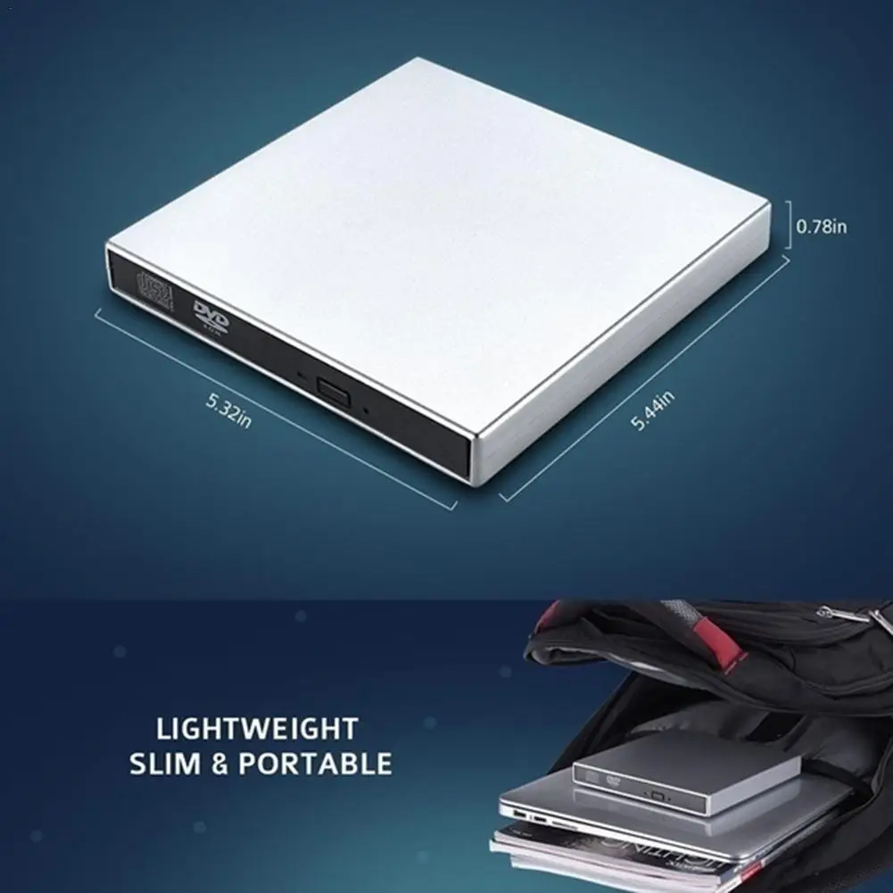 

1Pc External Blu-ray Drive USB 3.0 Disc Drive BD-Rw CD/DVD Drive Blu-ray Player Optical Mobile Burner DVD Burner Portatil G2C0