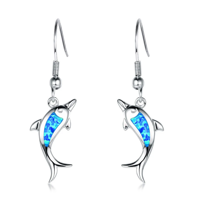 

Carofeez Cute Sea Animal Dolphin Dangle Earrings For Women Accessories Wedding Party Pendant Earrings Jewelry Girl Gift