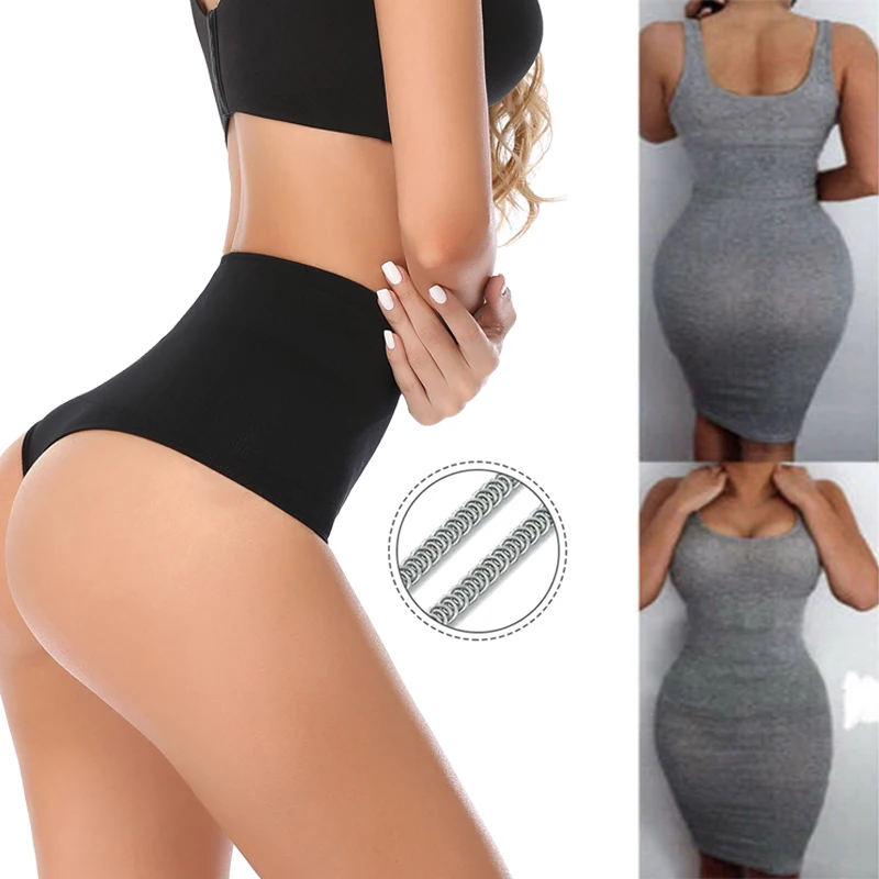 

Seamless High Waist G-String Hips Body Shapers Women Thong Underwear Waist Trainer Postpartum Tummy Shapewear abdomen corset US