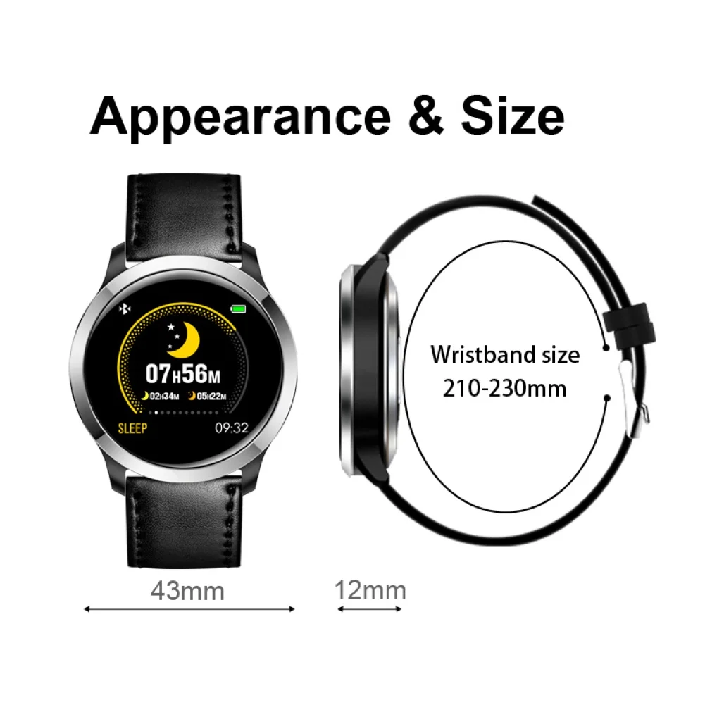 

E07 IP68 Waterproof ECG Hear Rate Sleep Monitoring Fitness Sports Smart Bracelet