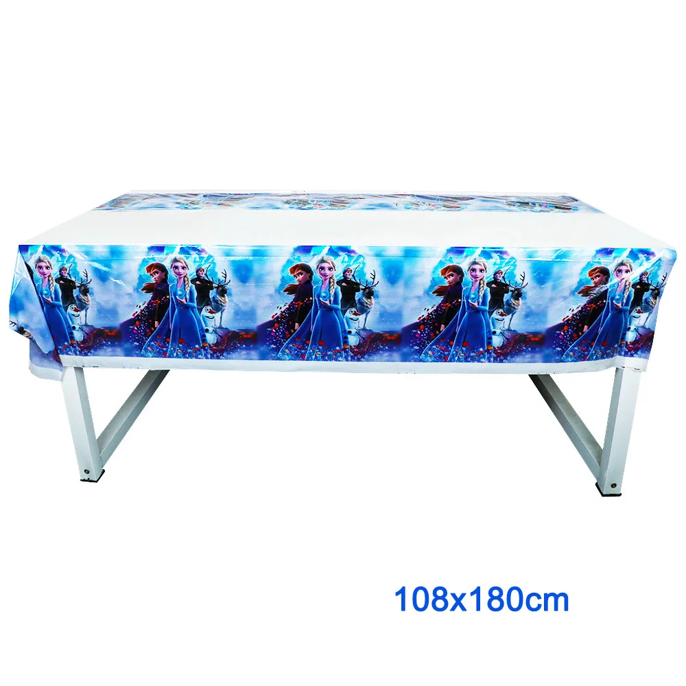 

Disney Frozen Elsa Anna Party Decorations Children's Birthday Disposable Tableware Cups Plates Napkins Tablecloth Baby Shower