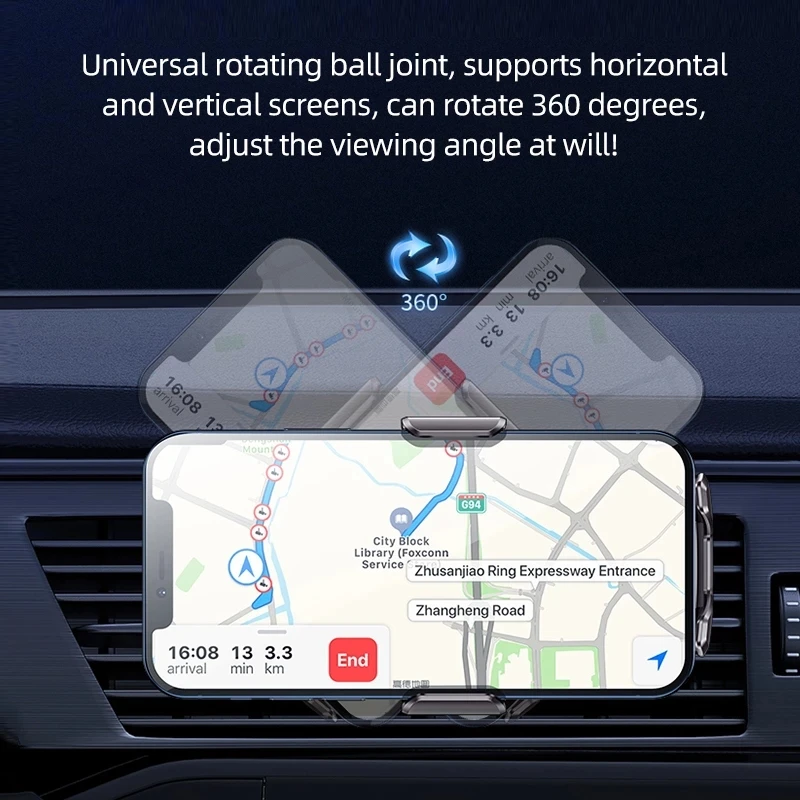 hoco 15w wireless car phone holder for iphone 12 pro max intelligent infrared 360 roation fast charging air vent mount bracket free global shipping