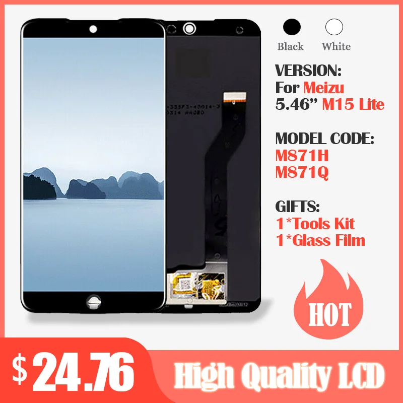 Дисплей 5 46 дюйма для Meizu 15 Lite/Youth ЖК экран с сенсорным экраном и дигитайзером