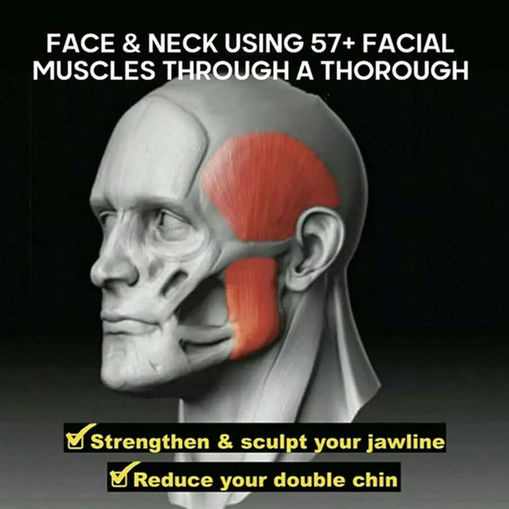 1pcs JawLine Exerciser Ball Facial Jaw Muscle Toner Trainin Fitness Anti-aging Food-grade Silica Face Chin Cheek Lifting Slimmin