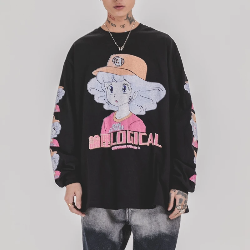 

Kwaii Japanese T-Shirt Women Unisex Korean Girl Print Cute Cotton Harajuku Shirt Female Tops Tee Loose 3 Colors