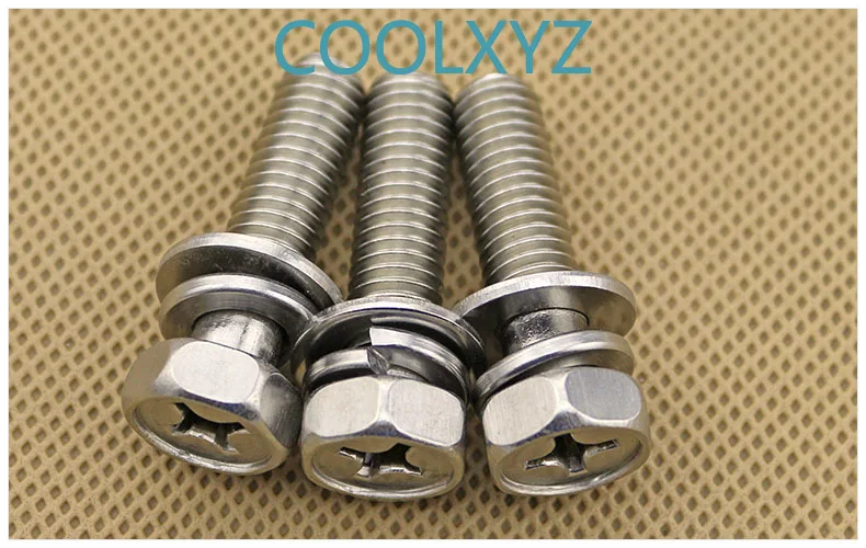 Шестигранный тройной Комбинированный винт из нержавеющей стали 304 внешний