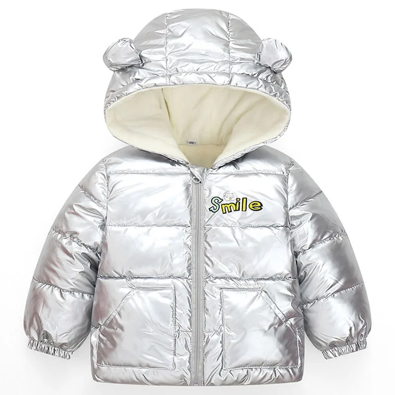 Осенняя куртка для детей верхняя одежда с капюшоном теплая куртка-пуховик ярким