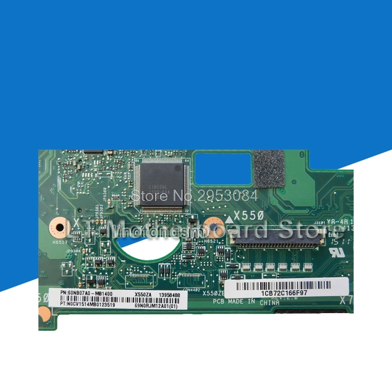 

X550ZE Motherboard rev2.0 For Asus X550Z VM590Z K555Z A555Z X555Z X550ZE Laptop motherboard X550ZE Mainboard X550ZE Motherboard