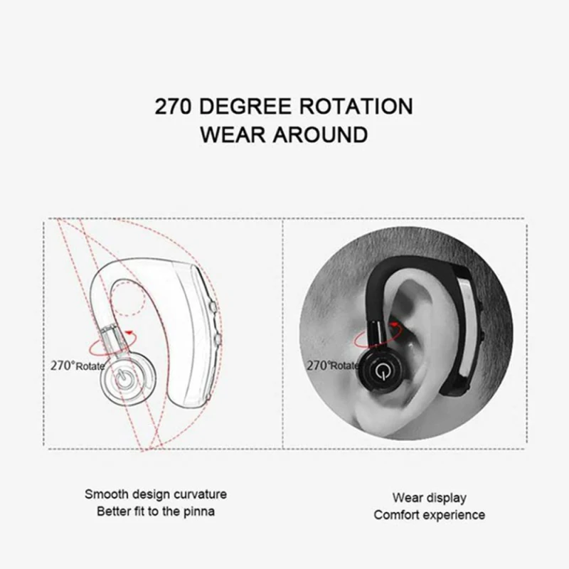 Беспроводные наушники K5 Ear hook музыкальные водонепроницаемые спортивные работают