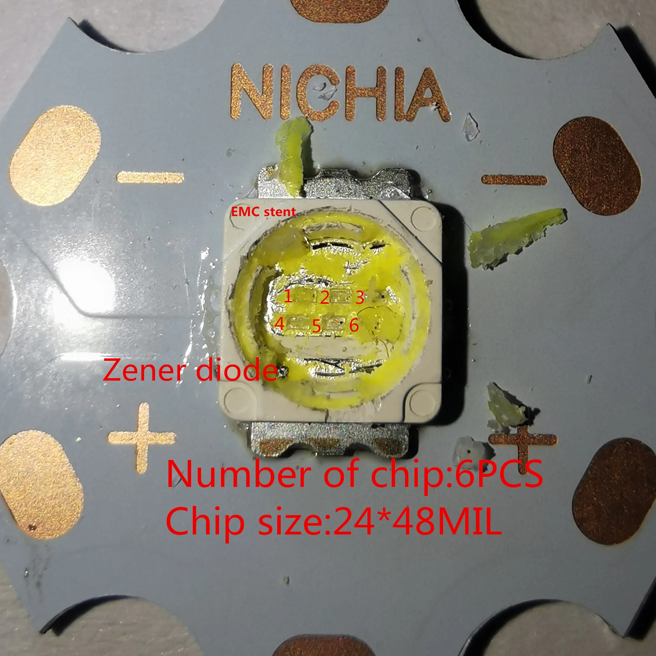 10 шт. NICHIA Cree MKR MK-R светодиодный 5060 излучатель 3 Вт 3 в теплый белый мигающий светильник фонарь светодиодный диодный чип светильник 280лм на 20 мм медной печатной плате