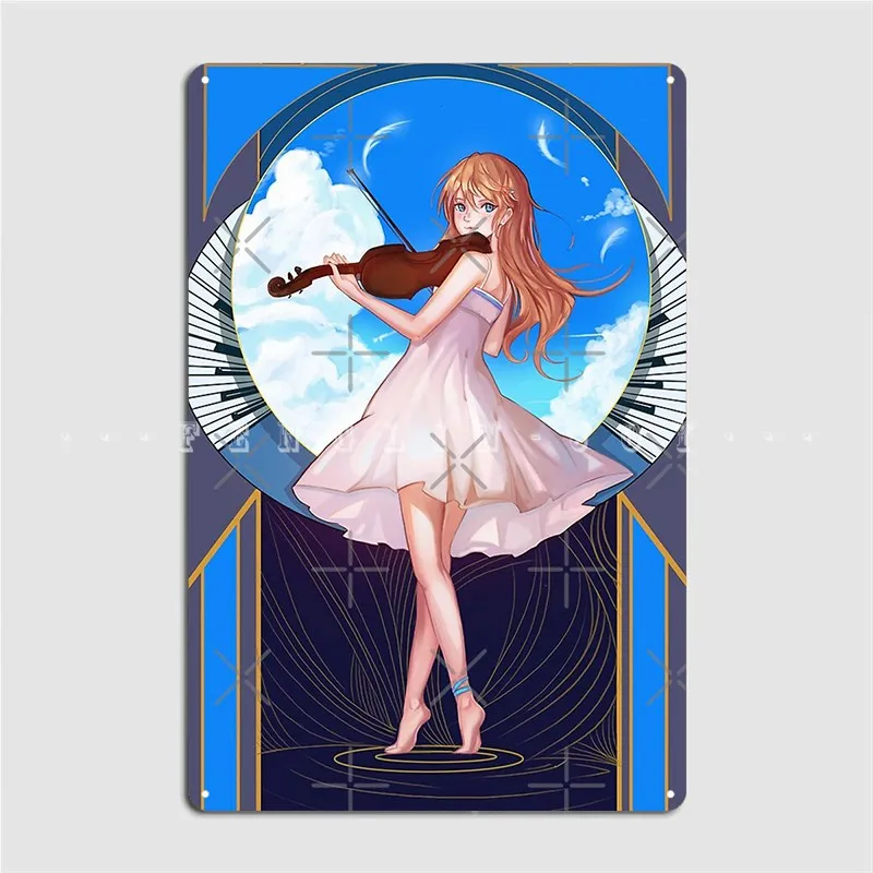 

Aura Playing The Violin Metal Plaque Poster Club Bar Plaques Wall Mural create Tin sign Poster