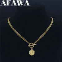 2021 fashion letter j stainless steel necklaces pendants for womenmen gold color necklace chain jewelry collar letra n7004s01