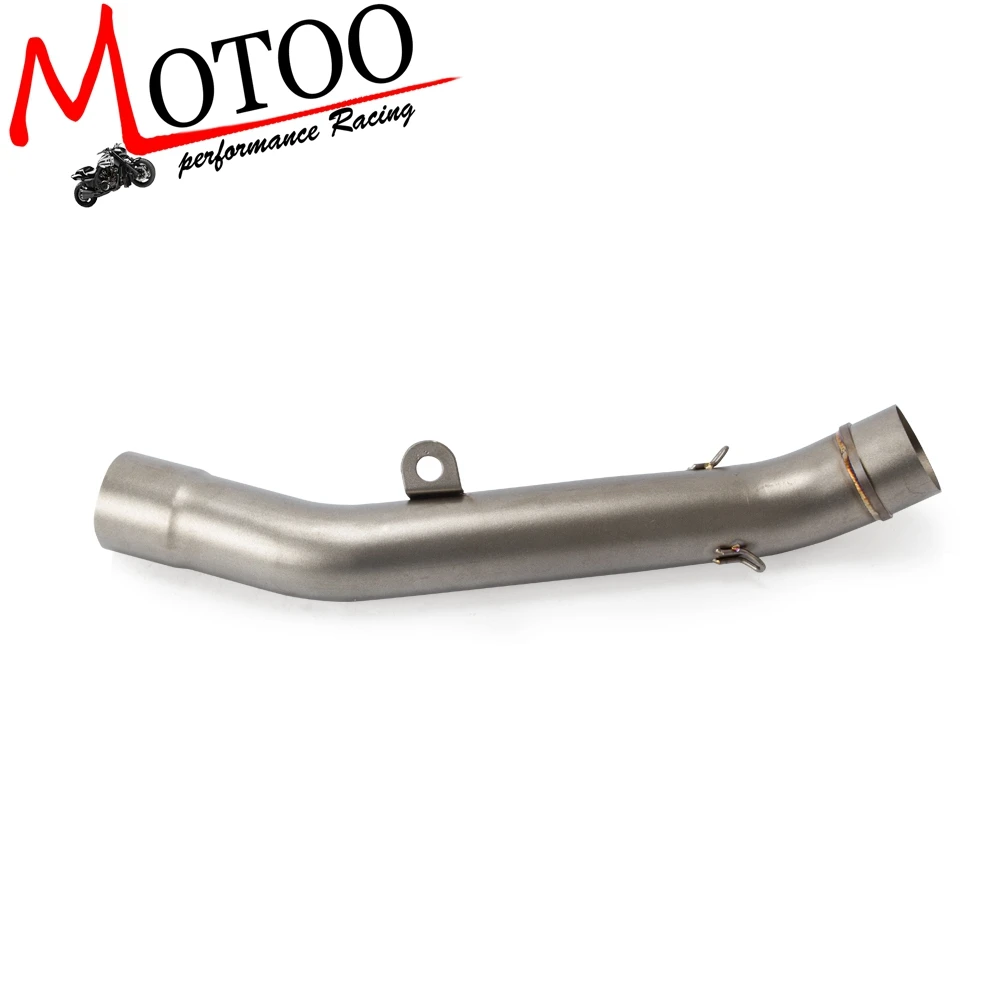 Моту мотоцикл Выхлопная средняя труба круглый глушитель для Kawasaki Z800 2013 2016 трубы