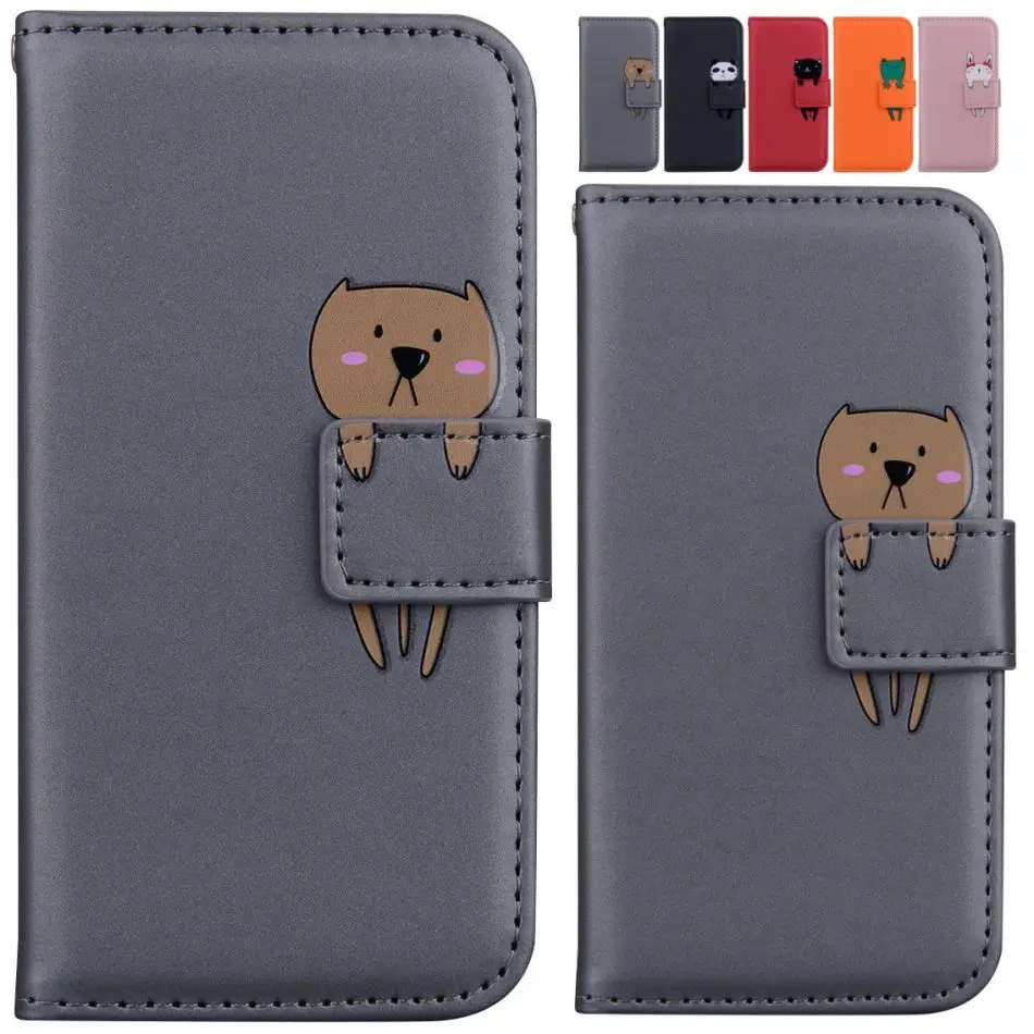 Милый чехол книжка для телефона с изображением питомца Huawei Honor 8A 8X 9 Lite 10 детский