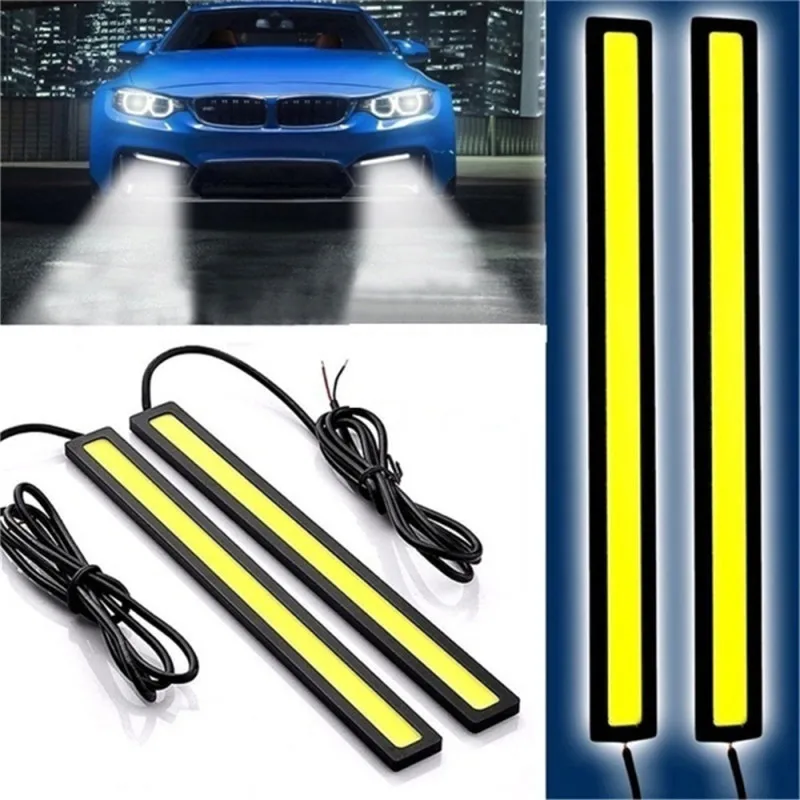 

2PCS 17cm COB Car Daytime Running Light Car DRL LED Strip Light Driving LED Light Car Running Fog Lamp Car Waterproof DRL Light