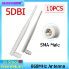 GRANDWISDOM 10 шт. 868 МГц антенна 5dbi sma male 915 МГц lora антенна pbx iot модуль lorawan сигнальный приемник антенна