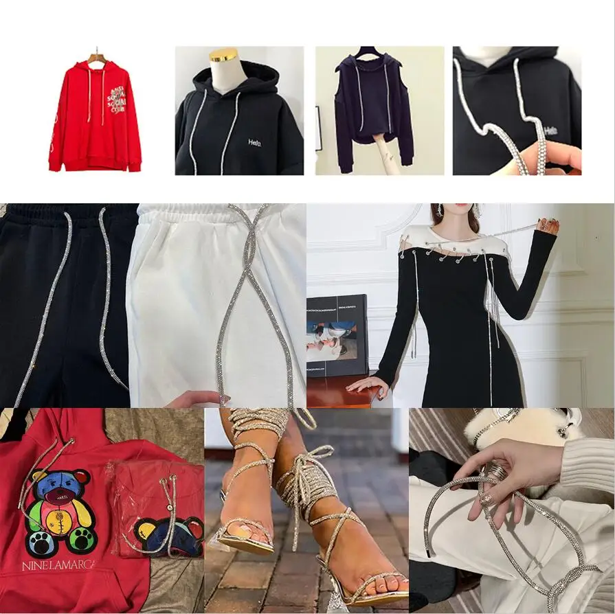 Стразы шнур хлопковая веревка 6 мм круглая труба плотная белая лента с