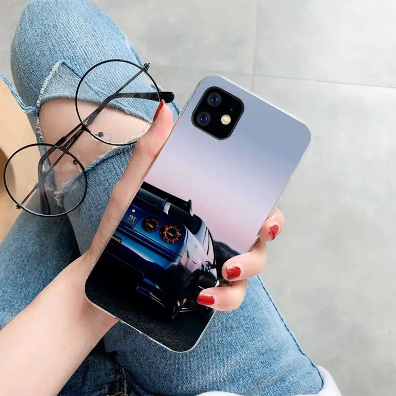 PENGHUWAN крутой японский JDM спортивный автомобиль черный ТПУ мягкий чехол для