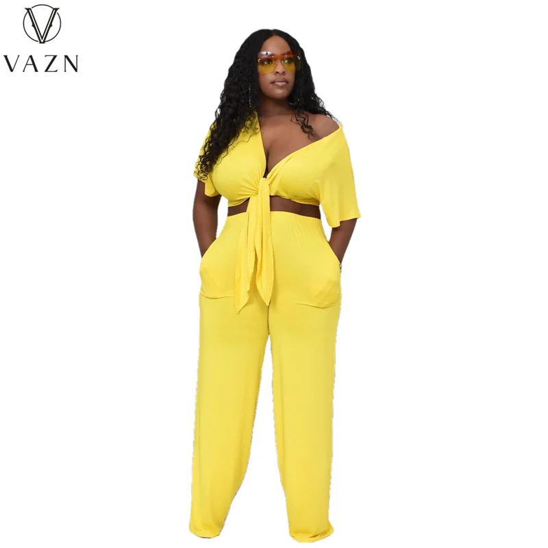 Популярные праздничные желтые шифоновые милые завязки VAZN 2021 с коротким рукавом и