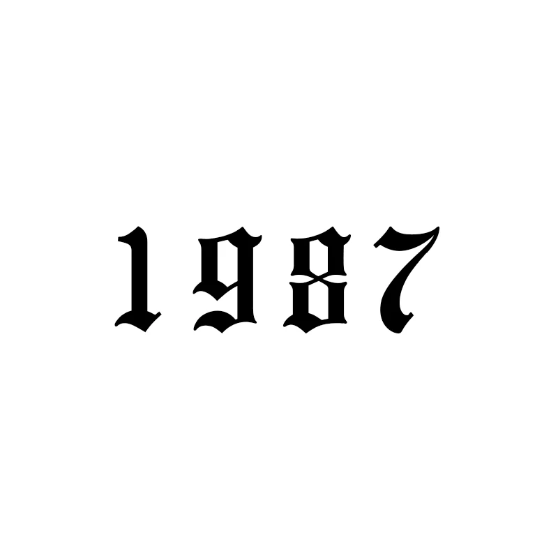 1987 Ожерелье с цифрами 1985- лет, ожерелье со старым английским низом, женское ювелирное изделие из нержавеющей стали, BFF цепочка, колье, Collares De Moda - Окраска металла: 1987