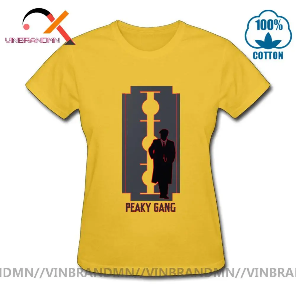 По заказу футболка с принтом Peaky Blinders классная Винтажная Футболка женская в стиле