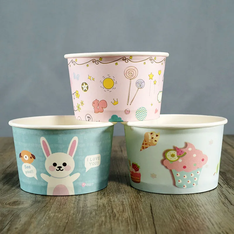 50 шт. одноразовая Толстая бумажная миска для вечерние Ринок разноцветная чашка