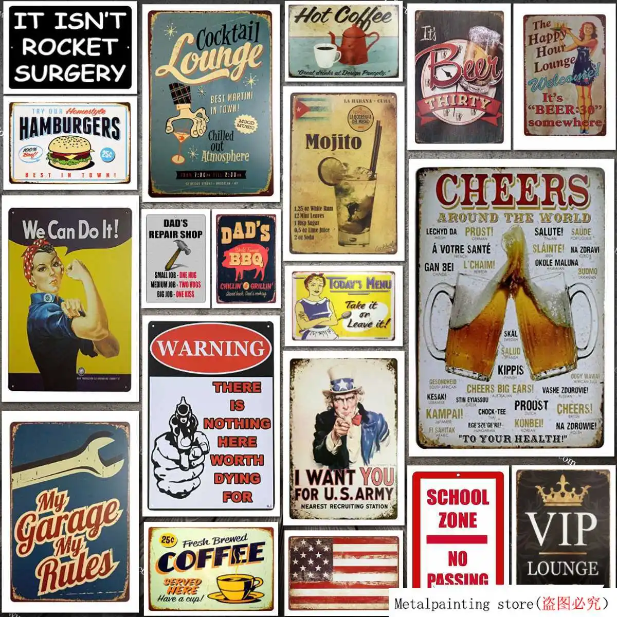 Магазин искусства ВИП лаундж настенный постер для паба дома бара клуба кафе