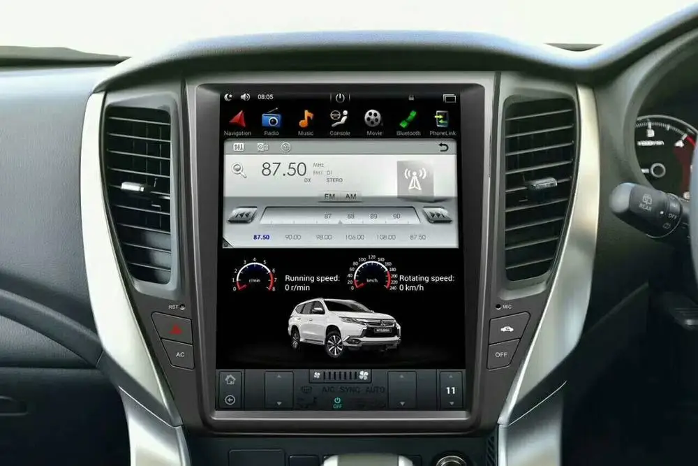 Автомобильный DVD плеер Tesla 12 1 дюйма Android 9 0 7 подходит для MITSUBISHI PAJERO Sport/L200 2016 2017 2018