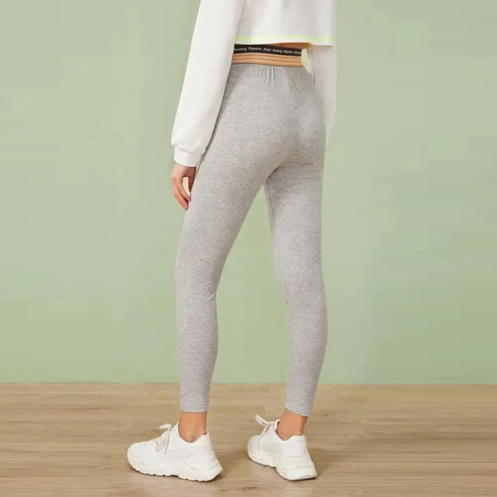 Повседневные однотонные женские спортивные Леггинсы дышащие повседневные