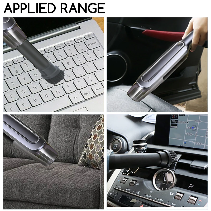 Автомобильный пылесос 6500 ПА беспроводной ручной для рабочего стола очистки