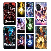 marvel the black soft for huawei p smart 2021 2020 z s plus mate 40 rs 30 20 10 pro lite 2019 2018 phone case