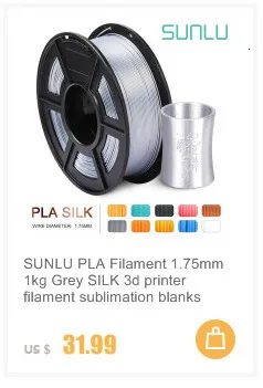 SUNLU PLA углеродное волокно 3d принтер нити 1,75 мм(2.2lb) Допуск+/-0,02 мм для детского дизайна живопись
