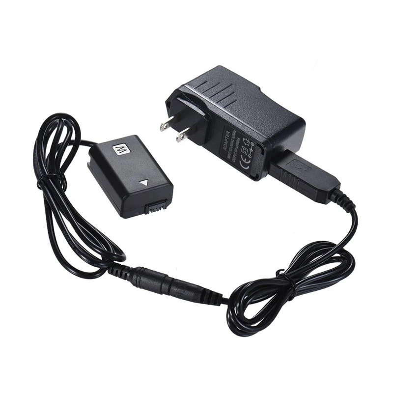 Np-Fw50 аккумулятор + 5 В 3A Usb Кабель-адаптер питания с разъемом для замены Ac-Pw20 Sony