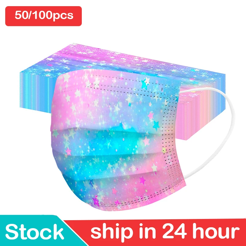 

50/100pcs Black Grey Disposable Mouth Face Mask 3 Layers Meltblown Filter Safe Breathable Disposable Mask Face Mouth Mask #D