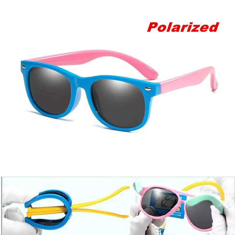 Солнцезащитные очки Детские классические поляризационные с заклепками гибкая