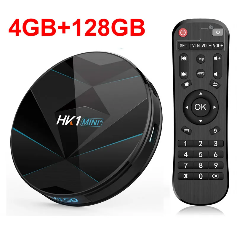 4GB 128GB HK1 Мини плюс Смарт ТВ приставка Android 9,0 RK3318 4 Гб ОЗУ 128 Гб ПЗУ 2,4G/5G двойной wifi BT4.0 3D 4K HDR H.265 USB3.0 цифровой дисплей - Цвет: 4GB 128GB