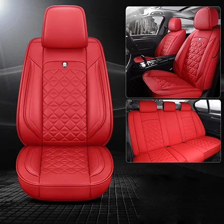 Red Standard Специальный кожаный чехлы для сидений автомобиля toyota lc200 mark 2 premio prius 20 30 rav 4 rav4 tundra venza verso - Название цвета: Red Standard