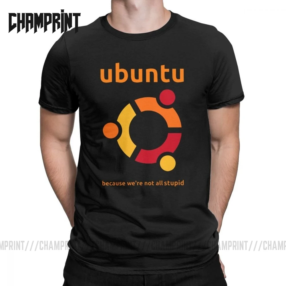 Мужская футболка Ubuntu Linux Satire Geek Humor Новинка хлопковая футболки с коротким рукавом