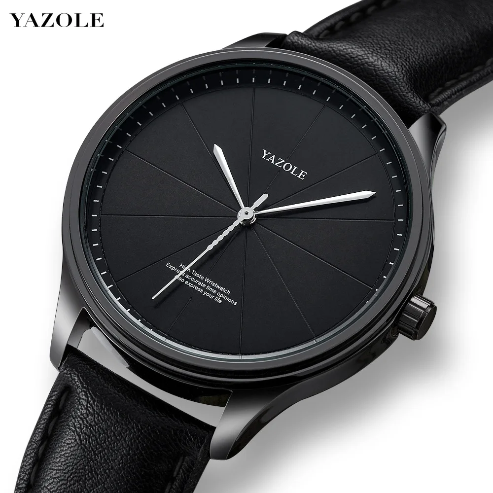 

Relogio Masculino Fashion Men Watches Analog Quartz Wristwatches Waterproof YAZOLE Brand Sport Leather Band Watches Montre Homme