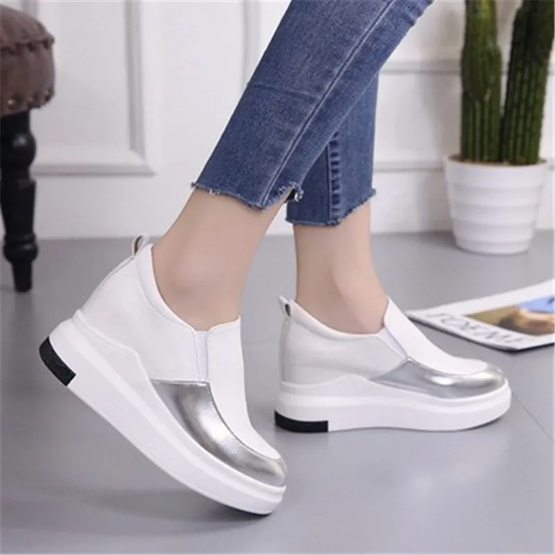 Новинка 2020 года Повседневная обувь Женская Кроссовки на платформе для девочек в