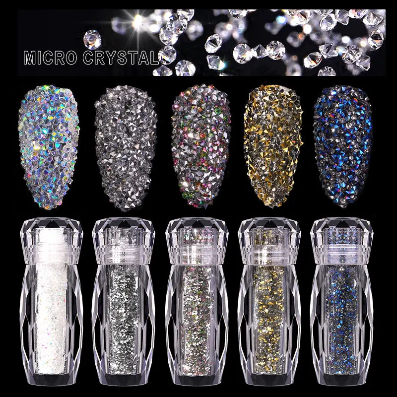 

Swarovsky Mini Nails Crystal Micro Beads Tiny Multicolor AB 3D Glitter Pixie Nail Art Rhinestone Decoration