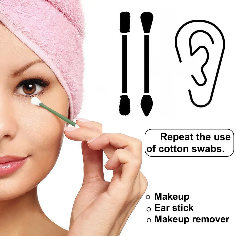 Многоразовые Q Tip ватные тампоны для чистки ушей Косметическая ватная палочка