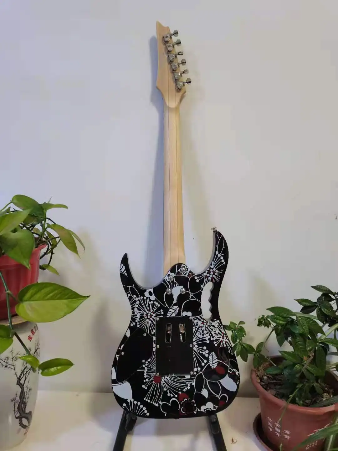 Бесплатная транспортировка портативный 6-ой электрогитара стиль Цветочная