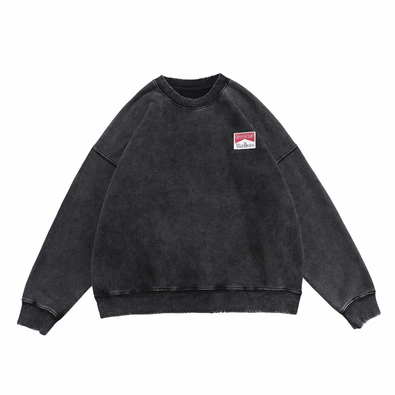 

2021 American Famous High Street Brand Kanye West Rattlesnake Distressed Wash Sweatshirts Hoodies Streetwear Men Clothing