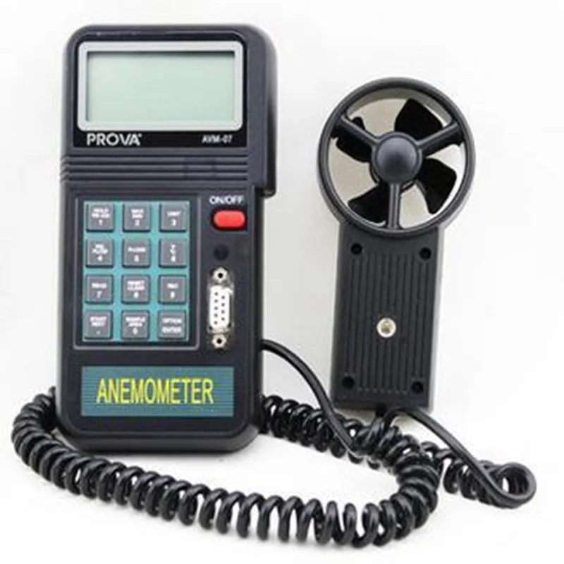 

Digital Anemometer Datalogging Air Flow Meter wind speed measurement RS-232 Interface Software Memory-type AVM-07 anemograph