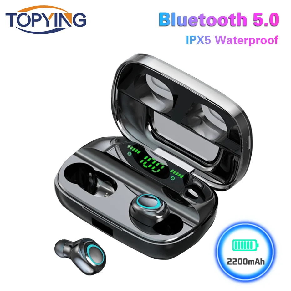 Наушники с большим светодиодным дисплеем беспроводные TWS Bluetooth наушники