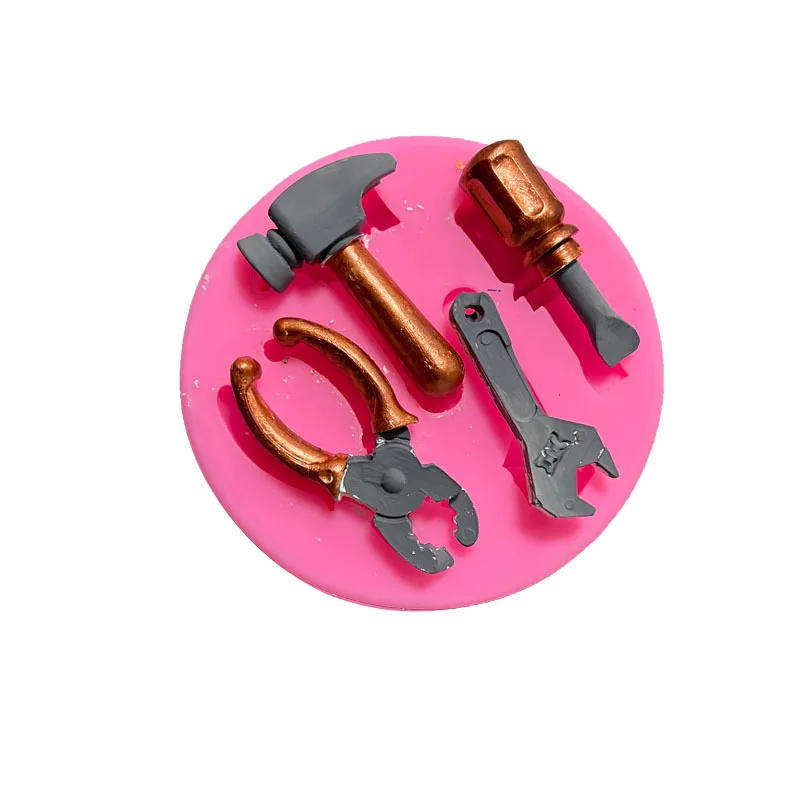 

Hardware Tools Silicone Mold Hammer Plier Spanner Fondant Molds DIY Party Birthday Cake Decorating Tools Candy Chocolate Mould