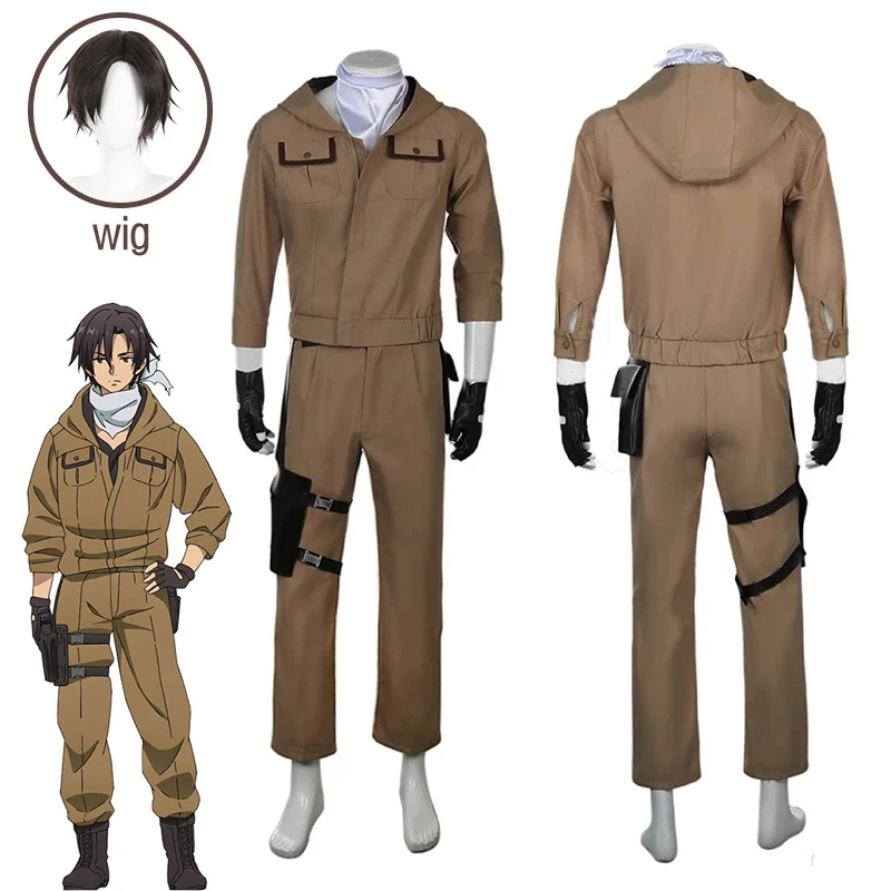 

Adult Uniform Anime 86 Eighty Six Shinei Nouzen Cosplay Costume Short Wig Jacket Pants T-shirt Gloves Bag Halloween Outfits Men