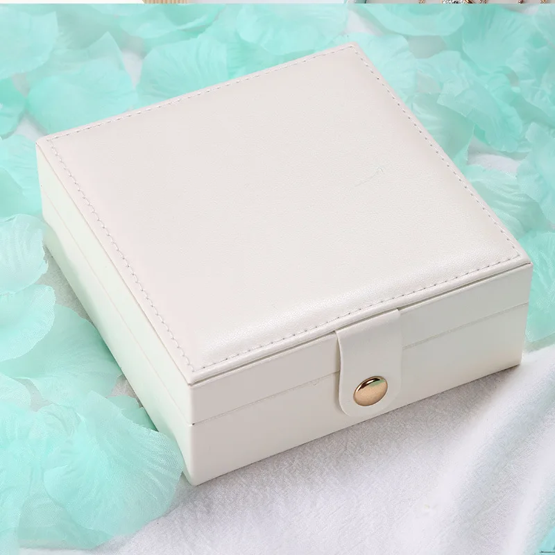 

candy color fashion women luxury jewelry box mini style leather Jewelry Storage Case for Home Travel girl gift 200807-19