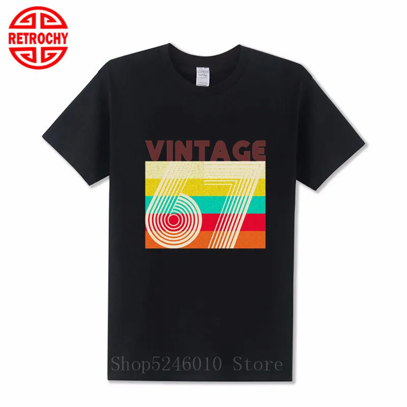 Vintage 1967 Classic 52st T-shirt Birthday Gifts Leisure T shirt For Dady Father Husband Summer Family Party Fishing Club Tshirt | Мужская